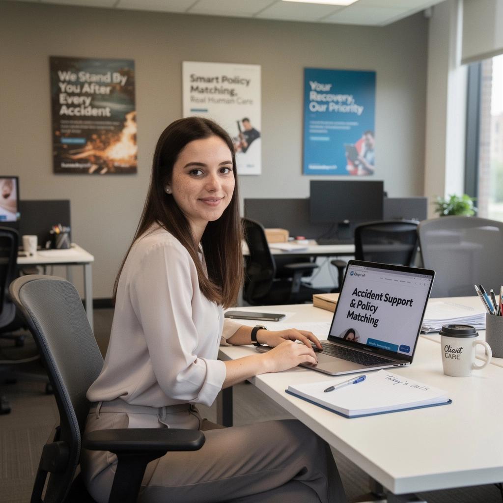 Ilustracja przedstawiająca przewodnik krok po kroku dotyczący zgłaszania szkody.